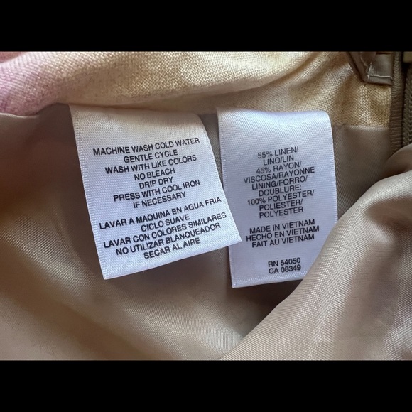 Jones Wear Skirt Linen Blend Cream & Purple size 16 - Picture 4 of 5